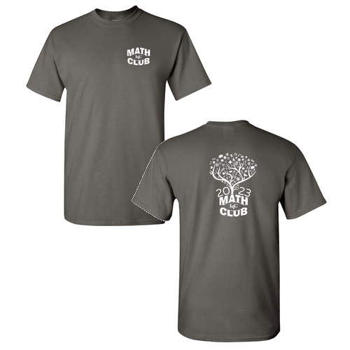 LVC Math Club Cotton T-Shirt T-Shirt -- Charcoal