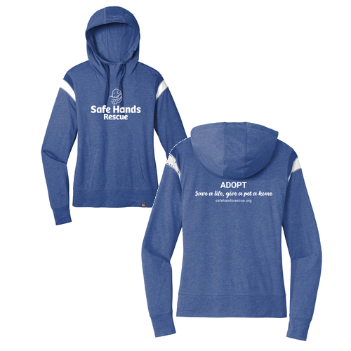 New Era Ladies Heritage Blend Varsity Hoodie -- Royal Heather / Royal / White
