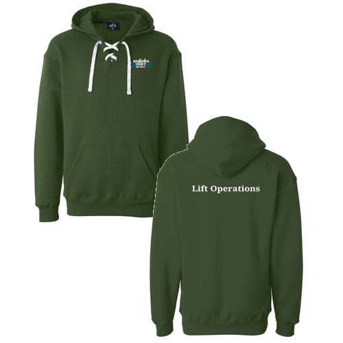 J America Sport Lace Hooded Sweatshirt -- Forest