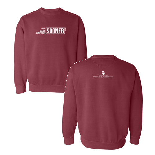 Comfort Colors Crewneck Sweatshirt -- Crimson