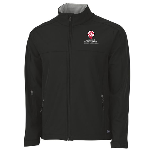 Charles River Mens Soft Shell Jacket -- Black / Vapor Grey