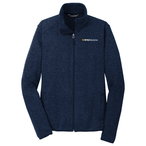 Port Authority Sweater Fleece Jacket -- River Blue Navy Heather