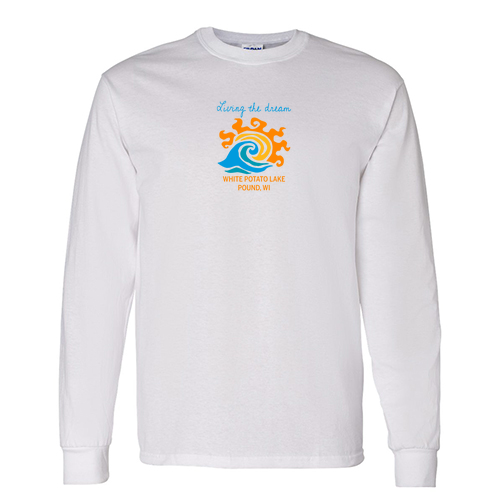 Gildan Heavy Cotton Longsleeve Basic T-Shirt -- White