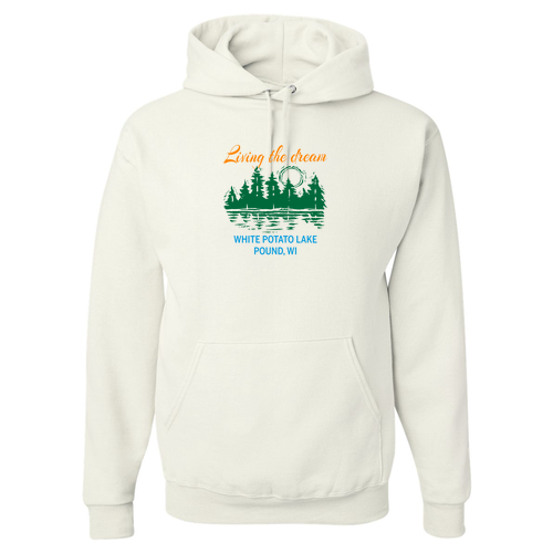 Jerzees 8 oz 50/50 Nublend Adult Hooded Sweatshirt - White