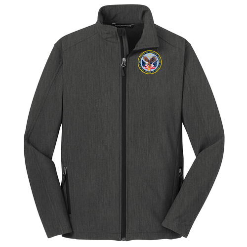 Port Authority Core Soft Shell Jacket -- Black Charcoal Heather