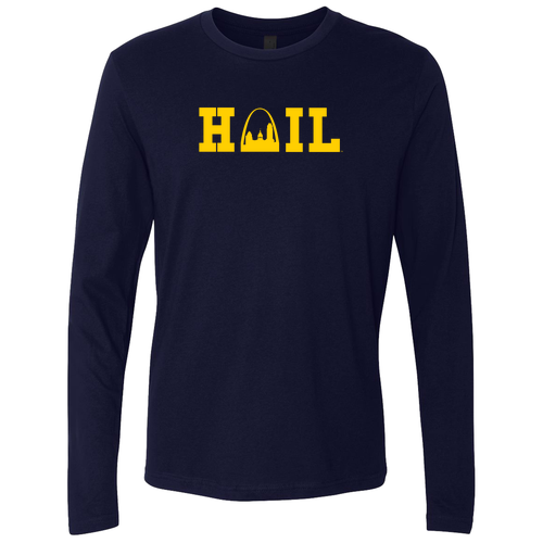 Mens/Unisex Next Level Soft Fitted Long Sleeve Tee -- Midnight Navy
