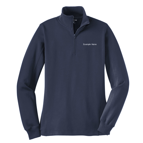 Ladies Sport Tek Soft Quarter Zip Sweatshirt -- True Navy
