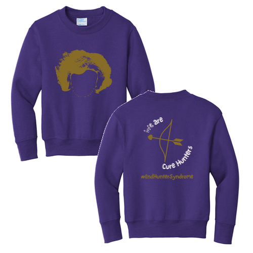 Youth Port and Company Crewneck Sweatshirt -- Purple