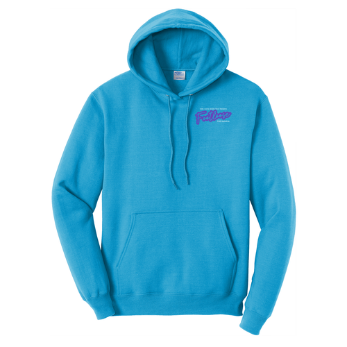 Port and Company Core Fleece Pullover Hooded Sweatshirt -- Neon Blue