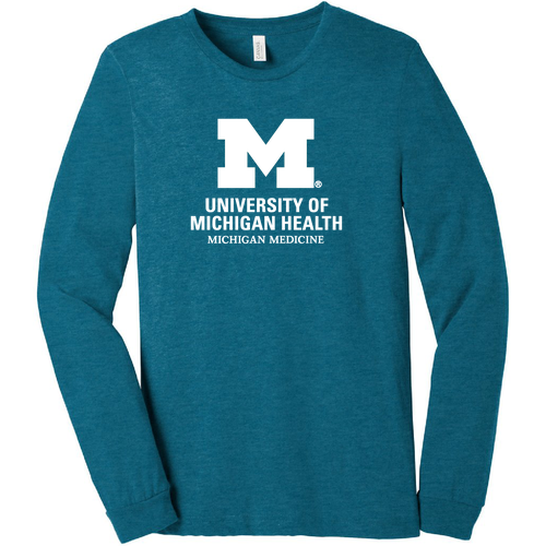 Bella+Canvas Unisex Heather Cvc Long Sleeve Tee- Heathers -- Heather Deep Teal