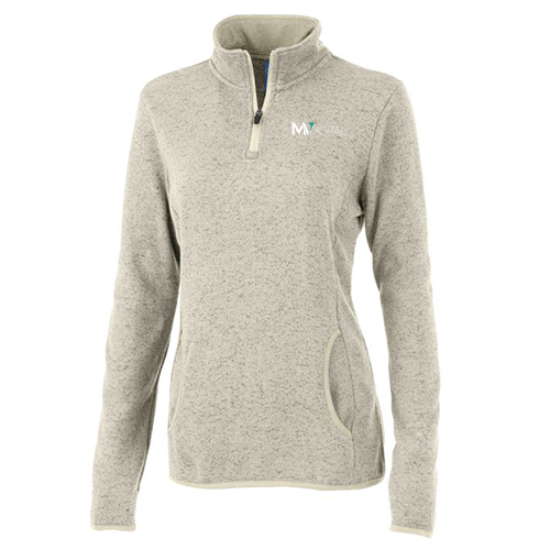 Charles River Womens Heathered Fleece Pullover -- Oatmeal Heather