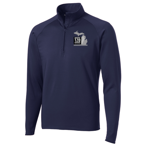 Mens/Unisex Sport Tek Sport Wick Stretch Half Zip Pullover -- True Navy
