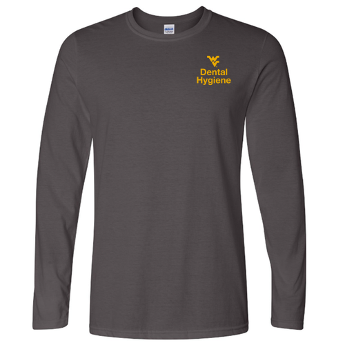 Gildan Softstyle Longsleeve T Shirt -- Charcoal