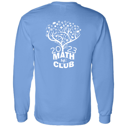 LVC Math Club Cotton Longsleeve T-Shirt -- Carolina Blue