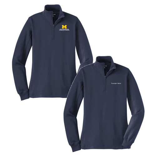 Ladies Sport Tek Soft Quarter Zip Sweatshirt -- True Navy