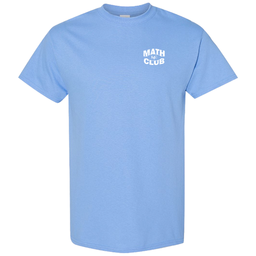 LVC Math Club Cotton T-Shirt -- Carolina Blue