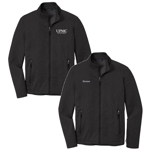 Port Authority Collective Striated Fleece Jacket -- Deep Black Heather