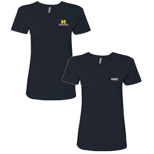 Ladies Next Level Soft Fitted Boyfriend Tee -- Midnight Navy