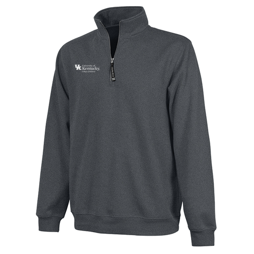 Charles River Crosswind Quarter Zip Sweatshirt -- Dark Charcoal
