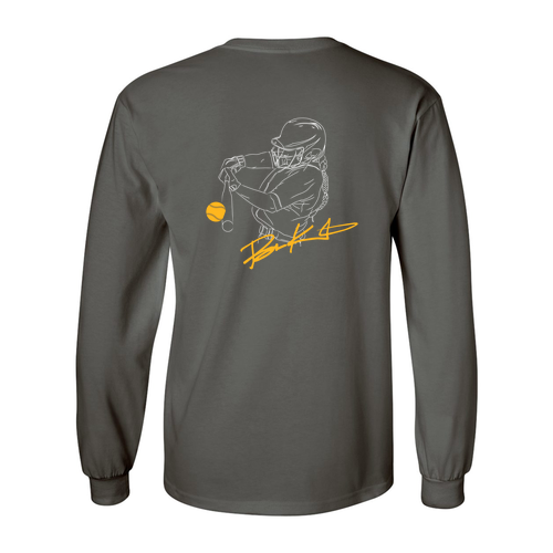 Gildan Heavy Cotton Longsleeve Basic T-Shirt -- Charcoal