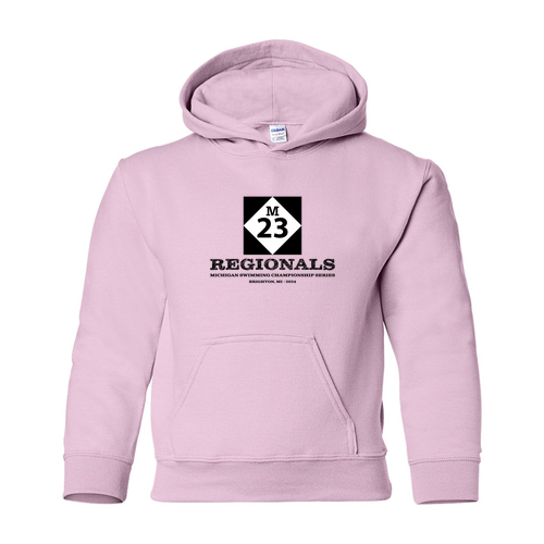 Youth Gildan Heavy Blend Hooded Sweatshirt -- Light Pink