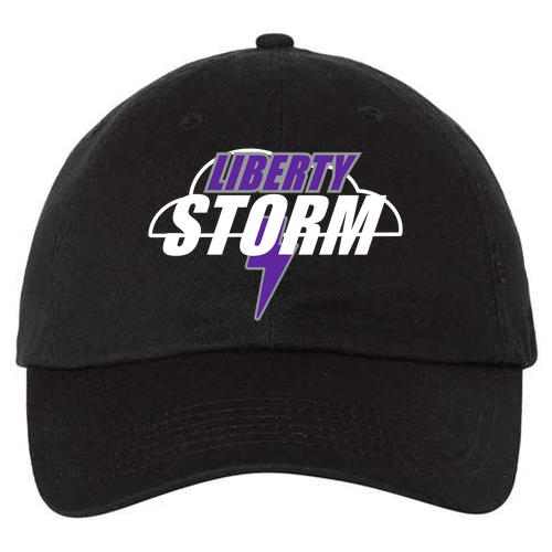 Valucap Bio-Washed Unstructured Hat -- Black