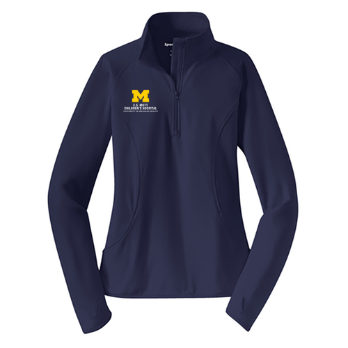 Sport Tek Ladies Sport Wick Stretch Half Zip Pullover -- True Navy