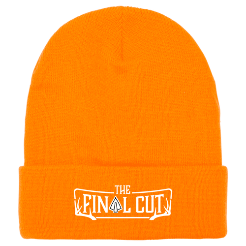 Yupoong Knit Hat with Cuff -- Blaze Orange