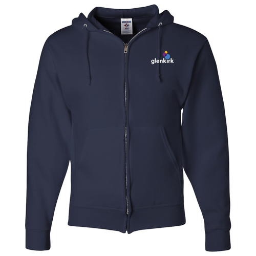 Jerzees Full Zip Hooded Sweatshirt -- J Navy