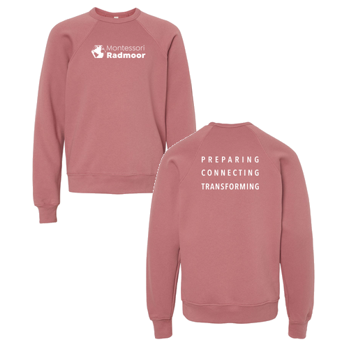 Bella Canvas Youth Sponge Fleece Raglan Sweatshirt -- Mauve