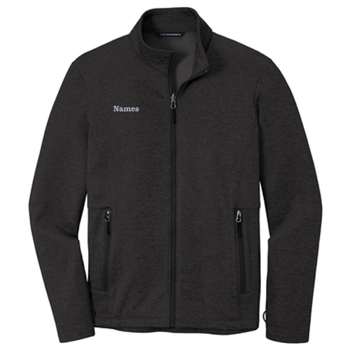 Port Authority Collective Striated Fleece Jacket -- Deep Black Heather