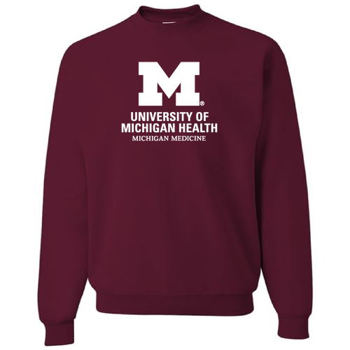 Jerzees 8 Oz., 50/50 Nublend Fleece Crew -- Maroon