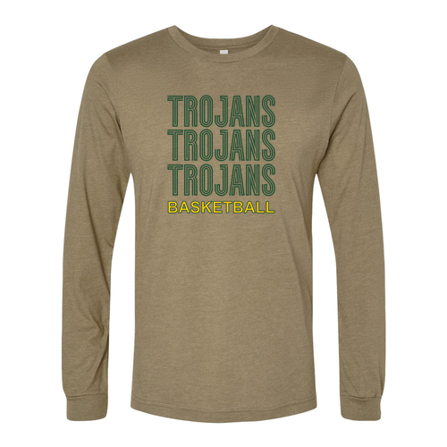 Bella+Canvas Unisex Heather Cvc Long Sleeve Tee- Heathers -- Heather Olive