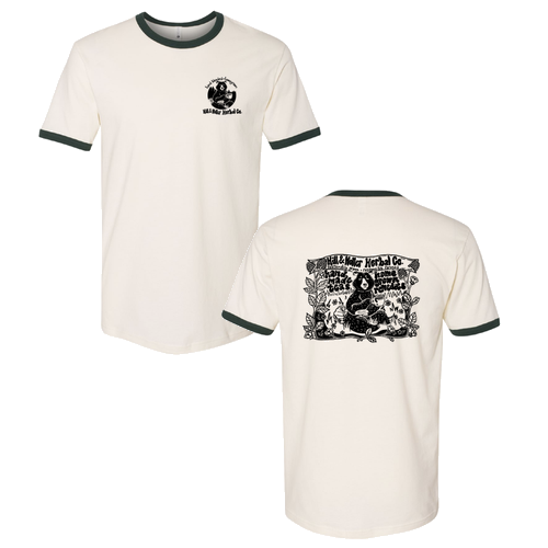 Next Level Unisex Fine Jersey Ringer Tee -- Natural / Forest