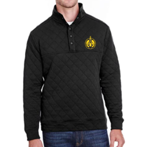 J. America - Quilted Snap Pullover -- Black