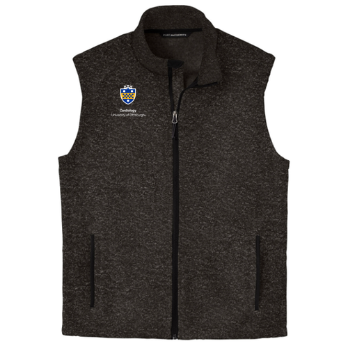 Port Authority Sweater Fleece Vest -- Black Heather