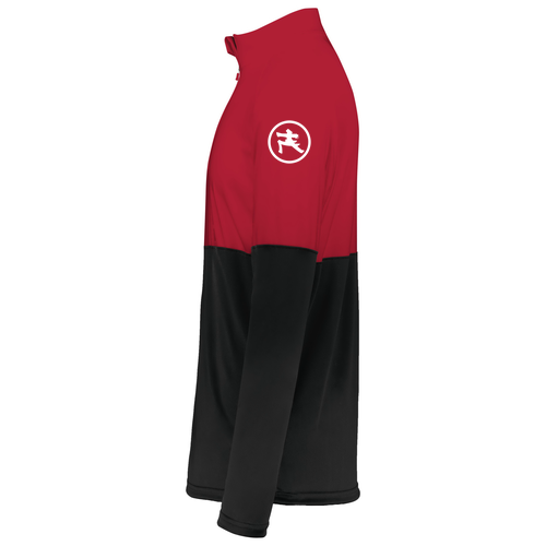 Holloway Momentum Team 1/4 Zip Pullover -- Black / Scarlet