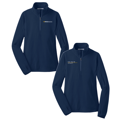 Port Authority Ladies Microfleece 1/2 Zip Pullover -- True Navy