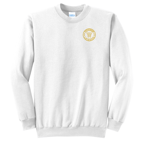 Classic Crewneck Sweatshirt w/embroidered logo -- White