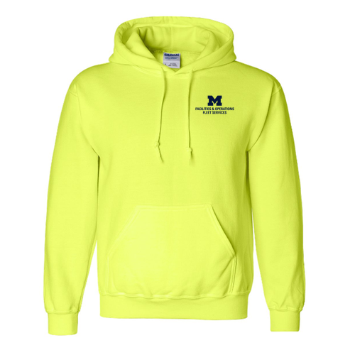 Men/Unisex Gildan Adult Dryblend Adult 50 / 50 Hooded Sweatshirt -- Safety Green, $34