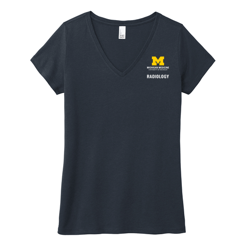 Ladies District Made Soft Fitted Perfect Tri V-Neck Tee -- New Navy