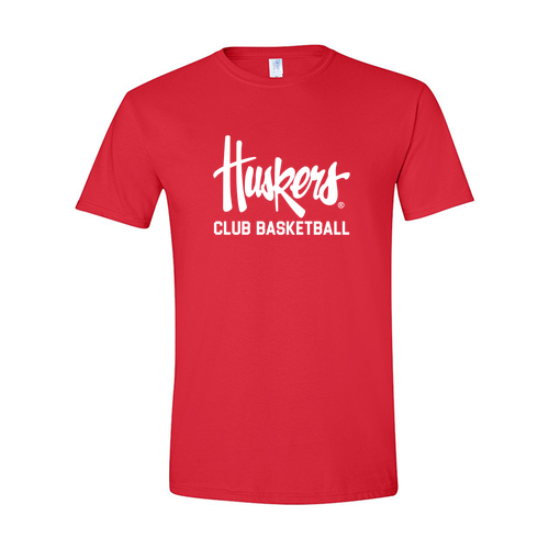 Huskers Club Basketball  Softstyle Tee