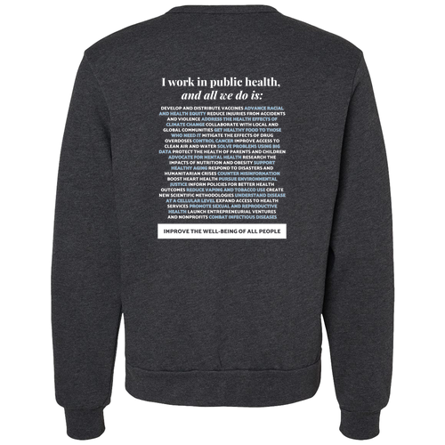 Bella+Canvas Sponge Fleece Classic Crewneck Sweatshirt -- Dark Grey Heather