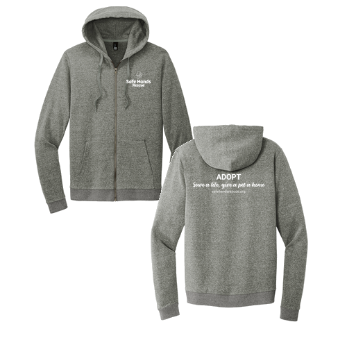 District Perfect Tri Fleece Full-Zip Hoodie -- Heathered Charcoal
