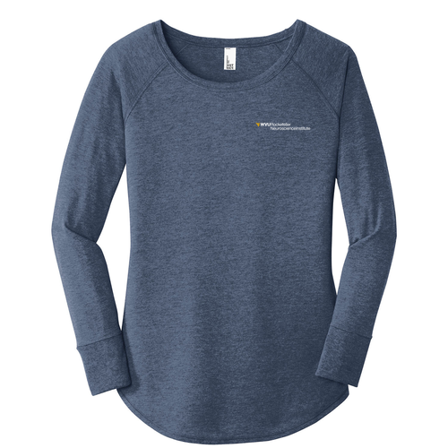 District Made Ladies Perfect Tri Long Sleeve Tunic -- Navy Frost