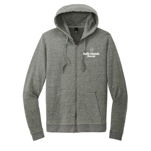 District Perfect Tri Fleece Full-Zip Hoodie -- Heathered Charcoal
