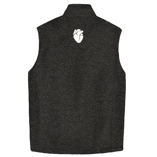 Port Authority Sweater Fleece Vest -- Black Heather