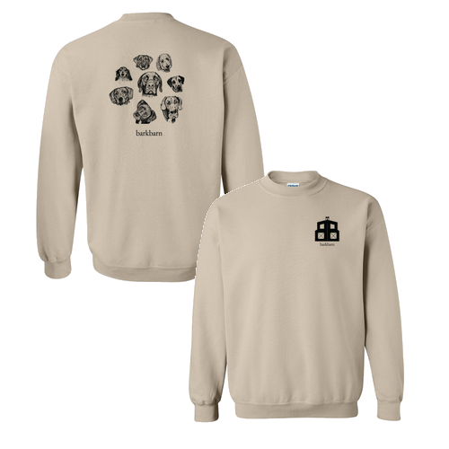 Gildan Heavy Blend Crew Neck Sweatshirt -- Sand / Illustration