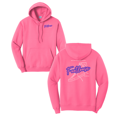 Port and Company Core Fleece Pullover Hooded Sweatshirt -- Neon Pink