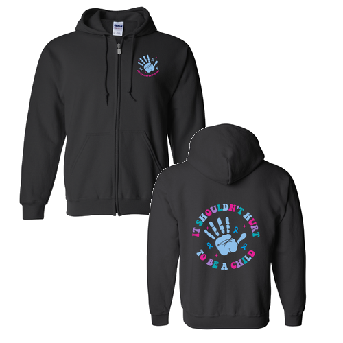 Gildan Full Zip Hooded Sweatshirt -- Black